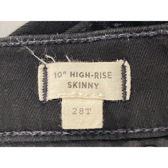 Madewell Jeans Women’s 28T Black Denim 10" High Rise Skinny Tall Casual - Picture 7 of 11